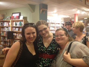 Amie Kaufman, Meagan Spooner, and Beth Revis at Malaprops, 2012.